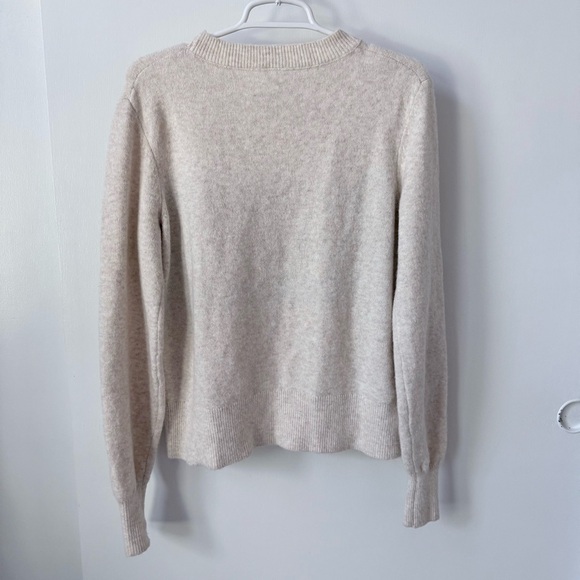 Victoria's Secret PINK SKI CLUB Heather Oatmeal Beige Crewneck Sweater Jumper - Picture 3 of 10